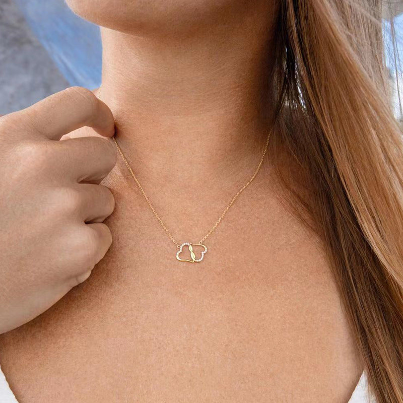 Fashion Double Heart Love Necklace