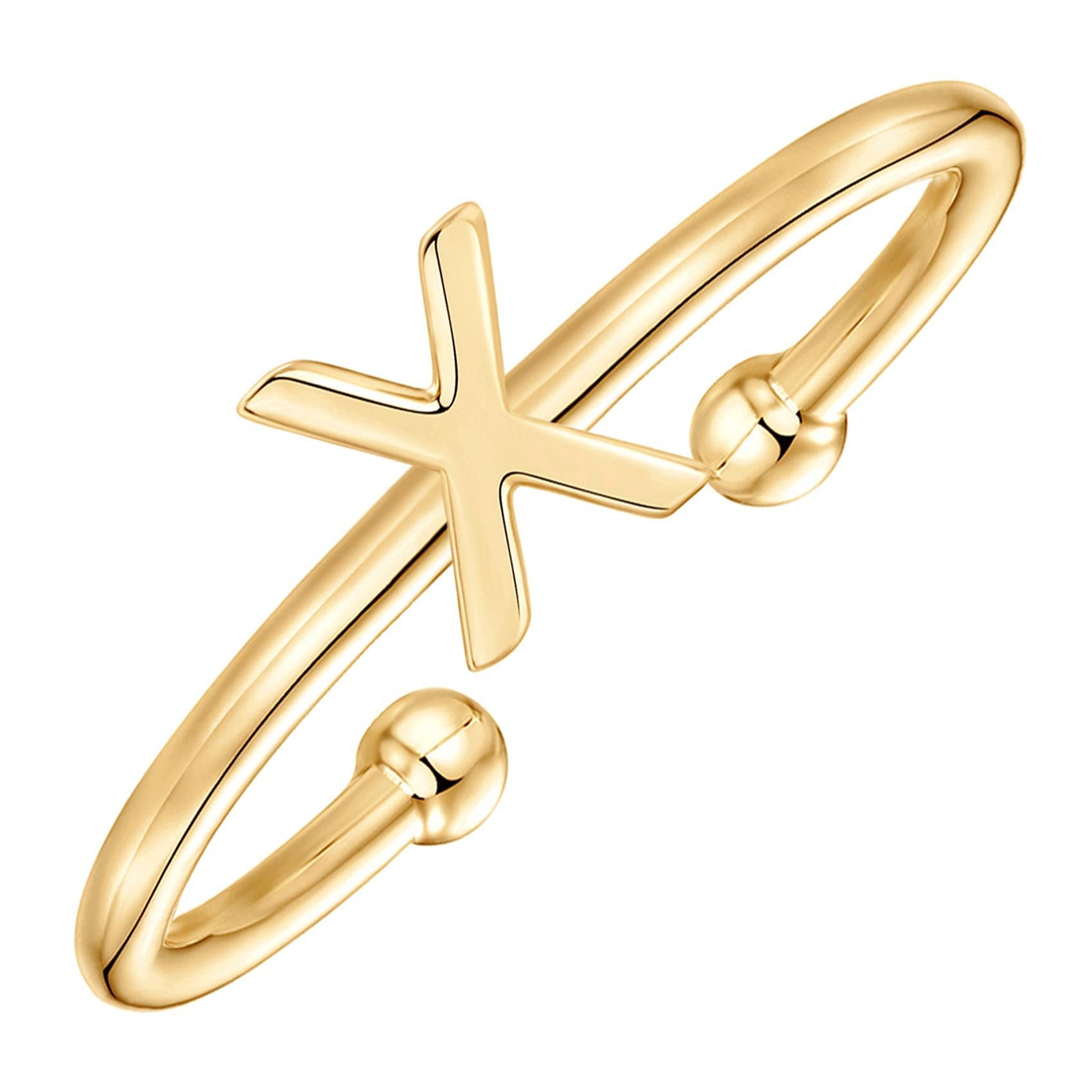 Fashion Style Cutout Letter Ring
